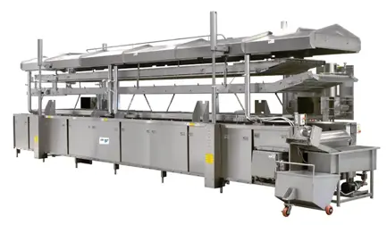 Stein TFF THERMoFIN® Conveyorized Thermal Fluid Immersion Fryer
