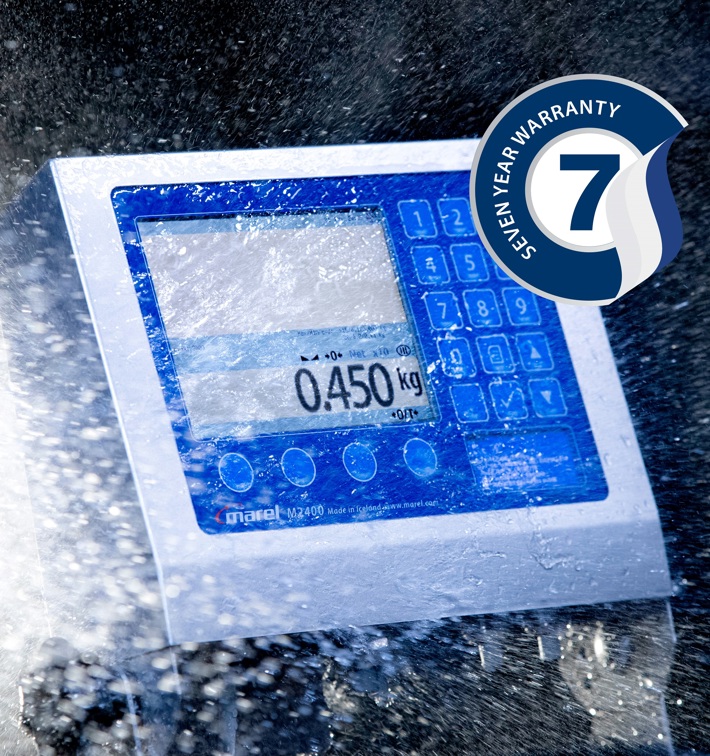 Industry-leading 7-year warranty on Marel bench scales