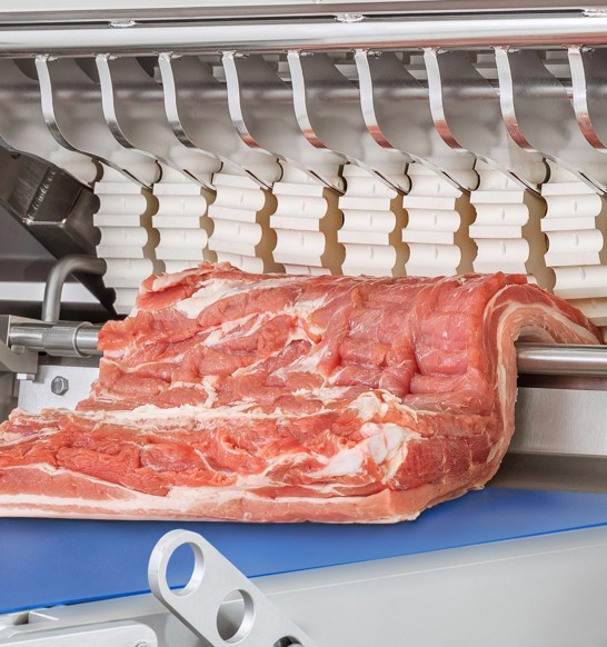 A Skin Conveyorized Skinning Machine Pork Belly