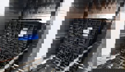 Labor savings with automated bin washing