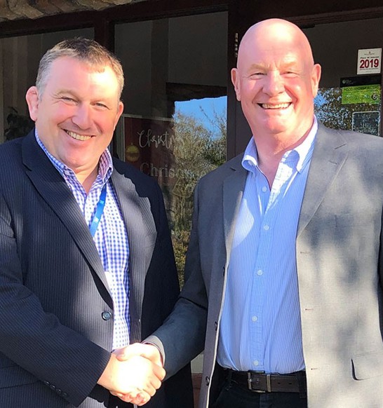 Marel (Steven) and Moy Park (Gary) hand shake