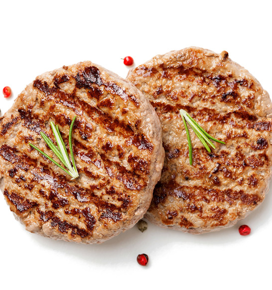 Grill Marked Burgers Patties